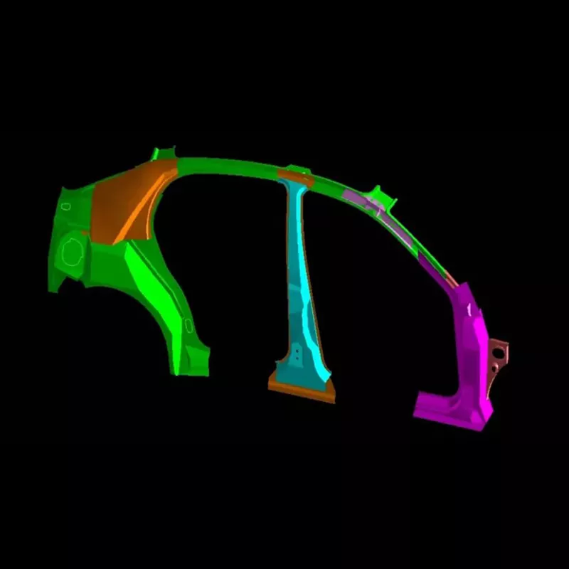 Automobiel zijpaneel binnenconstructie stempelmatrijzen